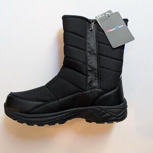 SILENTCARE Men’s Winter Mid-Calf Black Snow Boots NWT